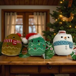 2023 Holiday Squeeky Plush Squishmallow Squad For Dogs Gilindo Carol & Gina P44